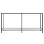 White tempered glass console table 160x35x75.5 cm by vidaXL, Side tables - Ref: Foro24-331700, Price: 94,26 €, Discount: %
