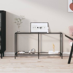 Transparent tempered glass console table 140x35x75.5 cm by vidaXL, Side tables - Ref: Foro24-331694, Price: 88,66 €, Discount: %