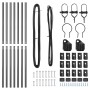 Set de postes de cercas Juego de 7 Gris Metal de , Postes de cerca - Ref: Foro24-42004208, Precio: 49,04 €, Descuento: %