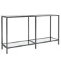 Transparent tempered glass console table 140x35x75.5 cm by vidaXL, Side tables - Ref: Foro24-331694, Price: 87,01 €, Discount: %
