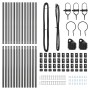 Set de postes de cercas Set de 13 Gris Acero de , Postes de cerca - Ref: Foro24-42004209, Precio: 78,67 €, Descuento: %