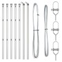 Set de postes de cerca Set de 7 Plateado Acero galvanizado de , Postes de cerca - Ref: Foro24-42004218, Precio: 33,21 €, Desc...