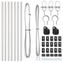 Set de postes de cerca Set de 7 Plateado Acero galvanizado de , Postes de cerca - Ref: Foro24-42004218, Precio: 33,21 €, Desc...