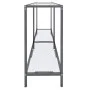 Transparent tempered glass console table 140x35x75.5 cm by vidaXL, Side tables - Ref: Foro24-331694, Price: 87,01 €, Discount: %