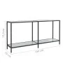 Weißer Konsolentisch aus gehärtetem Glas, 160 x 35 x 75,5 cm von vidaXL, Seitentische - Ref: Foro24-331700, Preis: 95,90 €, R...