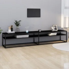 TV-Schrank aus schwarzem gehärtetem Glas 220x40x40,5 cm von vidaXL, TV-Möbel - Ref: Foro24-331731, Preis: 140,03 €, Rabatt: %