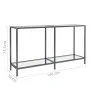 Transparent tempered glass console table 140x35x75.5 cm by vidaXL, Side tables - Ref: Foro24-331694, Price: 87,01 €, Discount: %