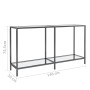 Transparenter Konsolentisch aus gehärtetem Glas, 140 x 35 x 75,5 cm von vidaXL, Seitentische - Ref: Foro24-331694, Preis: 88,...