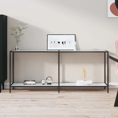 Tempered glass white console table 180x35x75.5 cm by vidaXL, Side tables - Ref: Foro24-331704, Price: 114,77 €, Discount: %