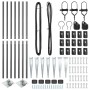 Set de Postes de Cercas Set de 14 Gris Metal de , Postes de cerca - Ref: Foro24-42004262, Precio: 96,70 €, Descuento: %