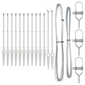 Juego de postes de cerca Conjunto de 13 Plata Acero galvanizado by , fence posts - Ref: Foro24-42004267, Price: 115,78 €, Dis...