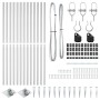 Set de Postes de Cerca con Punta Set de 26 Plata Acero Galvanizado de , Postes de cerca - Ref: Foro24-42004277, Precio: 140,0...