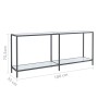 Konsolentisch aus weißem gehärtetem Glas 180x35x75,5 cm von vidaXL, Seitentische - Ref: Foro24-331704, Preis: 116,99 €, Rabat...