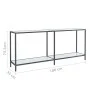 Tempered glass white console table 180x35x75.5 cm by vidaXL, Side tables - Ref: Foro24-331704, Price: 114,77 €, Discount: %
