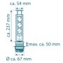 SCHÜTTE Regleta de 3 enchufes de forma integrada E1 negro