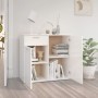 Hochglanzweißes Sperrholz-Sideboard 80x36x75 cm von vidaXL, Sideboards - Ref: Foro24-805776, Preis: 103,15 €, Rabatt: %