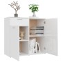 Hochglanzweißes Sperrholz-Sideboard 80x36x75 cm von vidaXL, Sideboards - Ref: Foro24-805776, Preis: 103,15 €, Rabatt: %