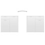 Hochglanzweißes Sperrholz-Sideboard 80x36x75 cm von vidaXL, Sideboards - Ref: Foro24-805776, Preis: 103,15 €, Rabatt: %