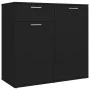 Black plywood sideboard 80x36x75 cm by vidaXL, Sideboards - Ref: Foro24-805771, Price: 86,94 €, Discount: %