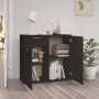 Aparador de madera contrachapada negro 80x36x75 cm de vidaXL, Aparadores - Ref: Foro24-805771, Precio: 91,52 €, Descuento: %