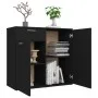 Black plywood sideboard 80x36x75 cm by vidaXL, Sideboards - Ref: Foro24-805771, Price: 86,94 €, Discount: %
