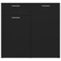 Black plywood sideboard 80x36x75 cm by vidaXL, Sideboards - Ref: Foro24-805771, Price: 86,94 €, Discount: %