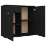 Aparador de madera contrachapada negro 80x36x75 cm de vidaXL, Aparadores - Ref: Foro24-805771, Precio: 91,52 €, Descuento: %