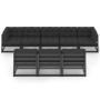 8-piece garden furniture set with black pine wood cushions by vidaXL, Garden sets - Ref: Foro24-3077148, Price: 905,88 €, Dis...