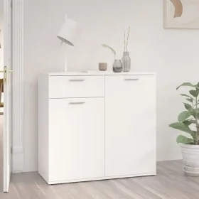 Weißes Sperrholz-Sideboard 80x36x75 cm von vidaXL, Sideboards - Ref: Foro24-805770, Preis: 87,08 €, Rabatt: %