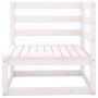2-Sitzer-Gartensofa aus weißem massivem Kiefernholz von vidaXL, Outdoor-Sofas - Ref: Foro24-3075245, Preis: 131,07 €, Rabatt: %