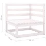 2-Sitzer-Gartensofa aus weißem massivem Kiefernholz von vidaXL, Outdoor-Sofas - Ref: Foro24-3075245, Preis: 129,37 €, Rabatt: %