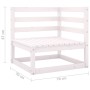 2-Sitzer-Gartensofa aus weißem massivem Kiefernholz von vidaXL, Outdoor-Sofas - Ref: Foro24-3075245, Preis: 131,07 €, Rabatt: %