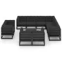 Set de muebles de jardín 12 pzas con cojines madera pino negro de vidaXL, Conjuntos de jardín - Ref: Foro24-3077003, Precio: ...