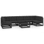 Gartenmöbelset 8-teilig mit Kissen Kiefernholz schwarz von vidaXL, Gartensets - Ref: Foro24-3077193, Preis: 872,34 €, Rabatt: %