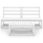 3-teiliges Garten-Lounge-Set aus weißem massivem Kiefernholz von vidaXL, Gartensets - Ref: Foro24-3075235, Preis: 123,94 €, R...
