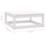 3-teiliges Garten-Lounge-Set aus weißem massivem Kiefernholz von vidaXL, Gartensets - Ref: Foro24-3075235, Preis: 139,33 €, R...