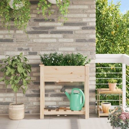 Plantador de Jardín con Estante 71x37x76 cm de Madera Maciza de Pino von , Töpfe und Pflanzgefäße - Ref: Foro24-42006566, Pre...