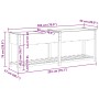 Macetero de jardín con estante 203x53x76 cm de madera maciza de abeto von , Töpfe und Pflanzgefäße - Ref: Foro24-42006569, Pr...