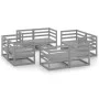 Gartenmöbel 8 Stück grau massivem Kiefernholz von vidaXL, Gartensets - Ref: Foro24-3075286, Preis: 385,13 €, Rabatt: %