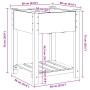 jardinera  con estante 60x60x76 cm de madera maciza de abeto | Foro24.es | Tu tienda online para hogar, jardín y más Foro24.es