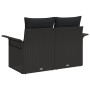 Sofá de Jardín de 2 Plazas con Cojines Negro de Poliratán von , Outdoor-Sofas - Ref: Foro24-42006701, Preis: 172,30 €, Rabatt: %