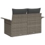 Sofá de jardín de 2 plazas con almacenamiento y cojines Ratan gris von , Outdoor-Sofas - Ref: Foro24-42006704, Preis: 187,17 ...