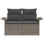 Sofá de jardín de 2 plazas con almacenamiento y cojines Ratan gris von , Outdoor-Sofas - Ref: Foro24-42006704, Preis: 187,17 ...