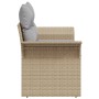 Sofá de Jardín de 2 Plazas con Almacenamiento y Cojines Beige Ratán de Poliéster by , Outdoor sofas - Ref: Foro24-42006705, P...