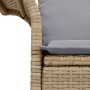 Sofá de Jardín de 2 Plazas con Almacenamiento y Cojines Beige Ratán de Poliéster by , Outdoor sofas - Ref: Foro24-42006705, P...