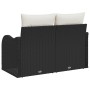 Sofá de Jardín de 2 Plazas con Cojines Negra de Poliratán von , Outdoor-Sofas - Ref: Foro24-42006712, Preis: 174,76 €, Rabatt: %