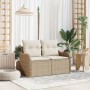 Sofá de jardín de 2 plazas con cojines Beig de ratán sintético von , Outdoor-Sofas - Ref: Foro24-42006716, Preis: 181,12 €, R...