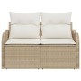 Sofá de jardín de 2 plazas con cojines Beig de ratán sintético von , Outdoor-Sofas - Ref: Foro24-42006716, Preis: 181,12 €, R...
