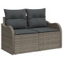 Sofá de jardín de 2 plazas con almacenamiento y cojines en gris de ratán von , Outdoor-Sofas - Ref: Foro24-42006724, Preis: 1...