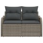 Sofá de jardín de 2 plazas con almacenamiento y cojines en gris de ratán von , Outdoor-Sofas - Ref: Foro24-42006724, Preis: 1...
